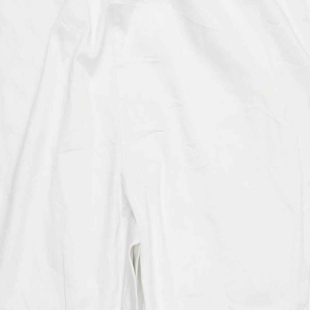 Simply Be Womens White  Denim Bootcut Jeans Size 34 L27 in