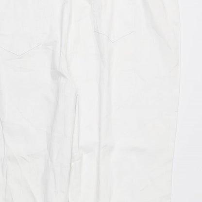 Simply Be Womens White  Denim Bootcut Jeans Size 34 L27 in