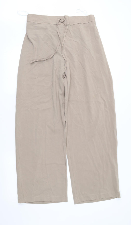 Womens UK Size L Preworn Regular Fit  Brown Trousers