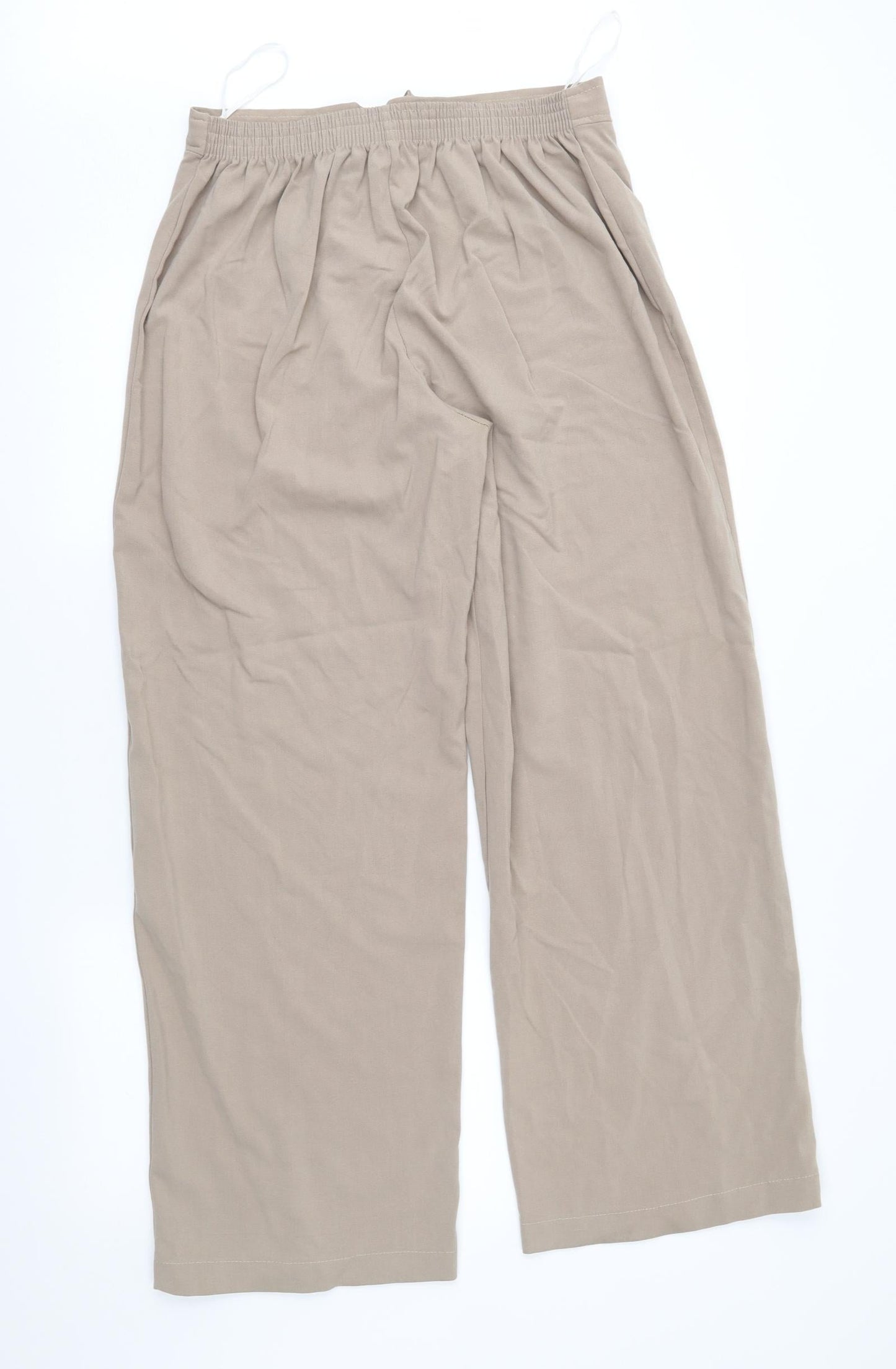 Womens UK Size L Preworn Regular Fit  Brown Trousers