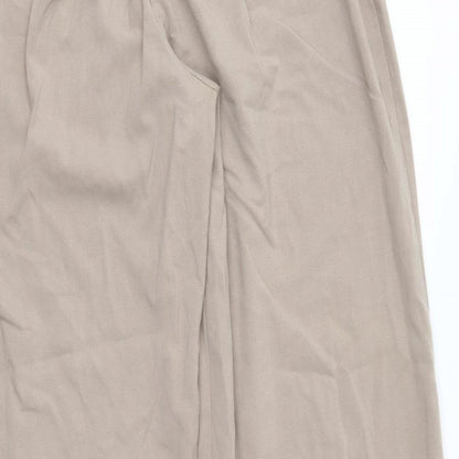 Womens UK Size L Preworn Regular Fit  Brown Trousers