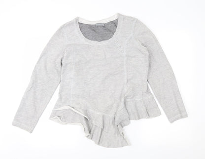 Womens UK Size 14 Per Una Grey Basic Blouse