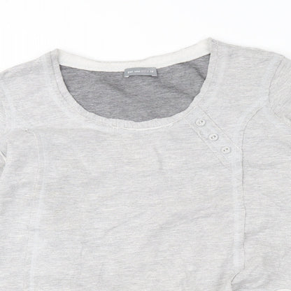 Womens UK Size 14 Per Una Grey Basic Blouse