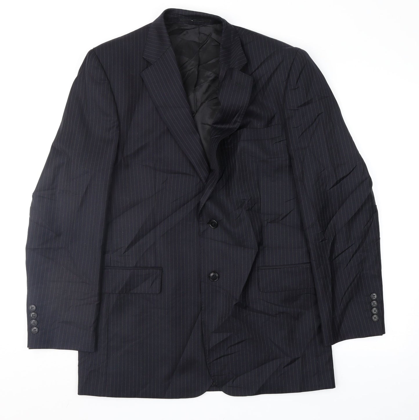 Mens UK Size 40 Terry de Havilland Regular Blue Suit Jacket