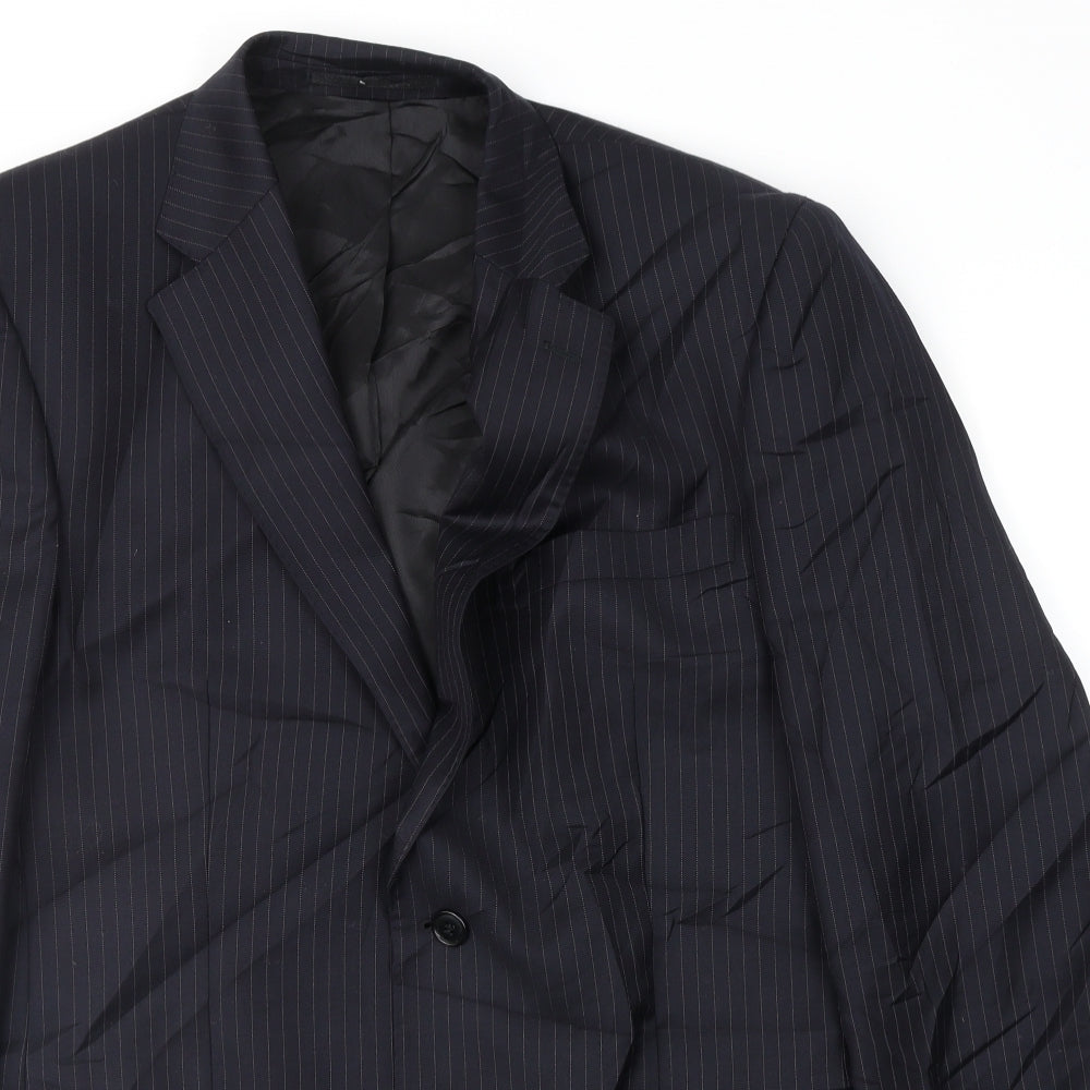 Mens UK Size 40 Terry de Havilland Regular Blue Suit Jacket
