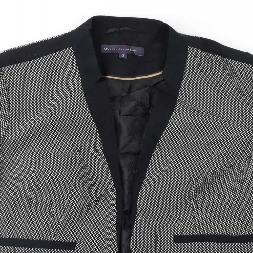Womens UK Size 12 Marks and Spencer Black Jacket