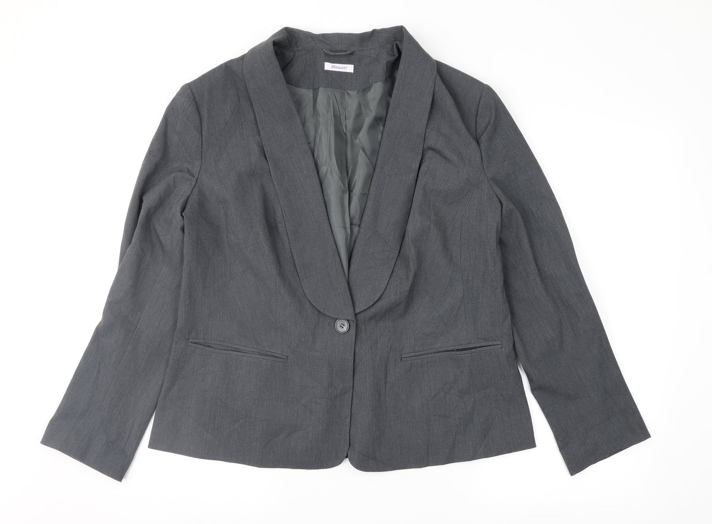 Damart Womens Grey   Jacket Suit Jacket Size 18