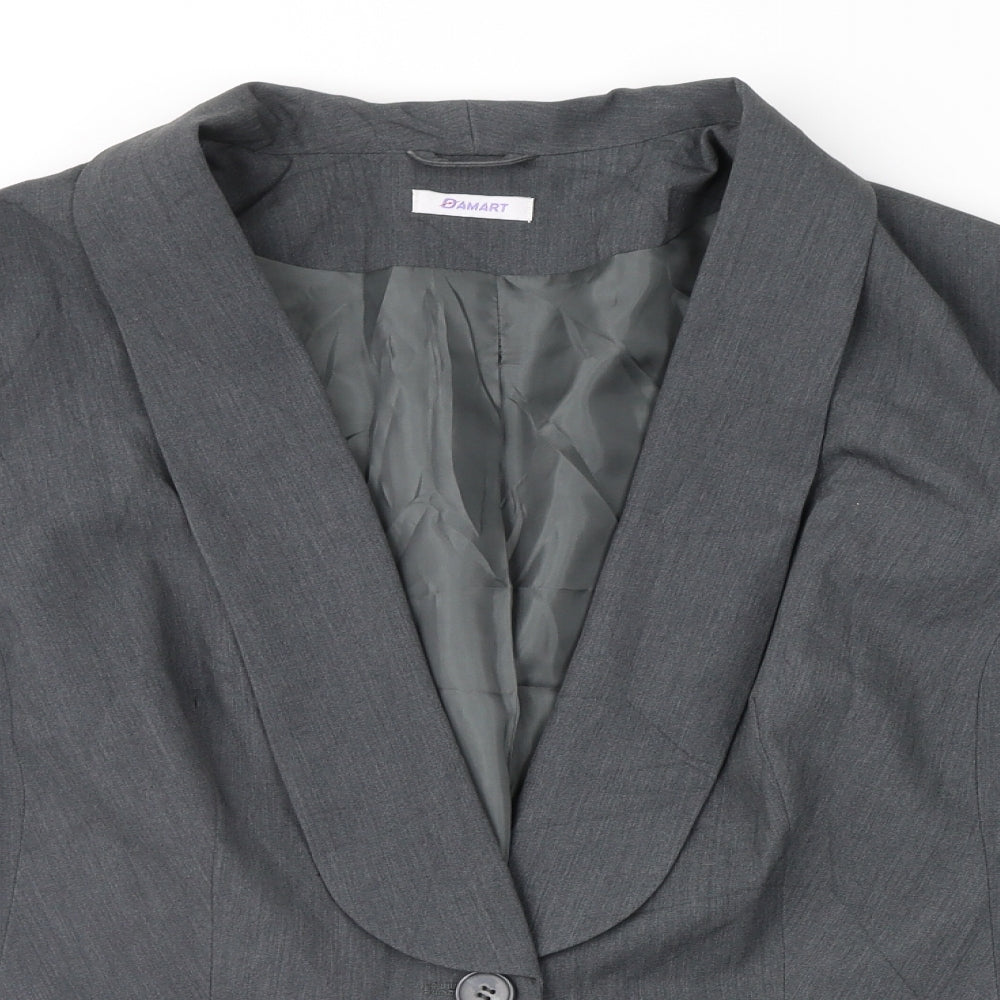 Damart Womens Grey   Jacket Suit Jacket Size 18
