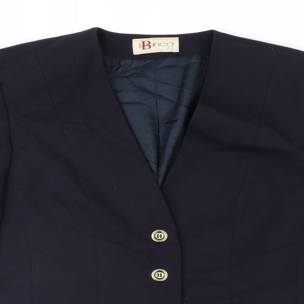 Womens UK Size 14 Bianca Regular Blue Suit Jacket