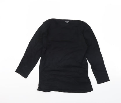 Womens UK Size 12 Preworn Black Basic T-Shirt