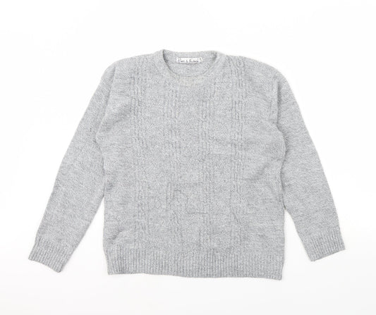 Womens UK Size S Pure & Natural Grey Pullover Jumper
