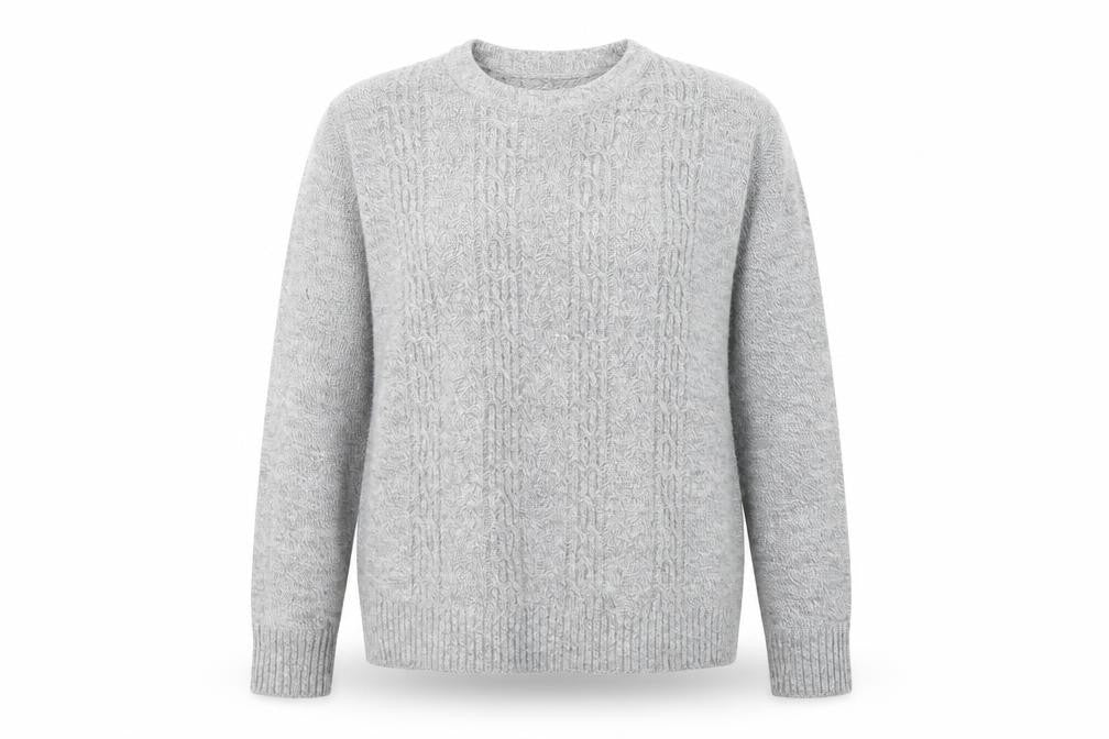 Womens UK Size S Pure & Natural Grey Pullover Jumper