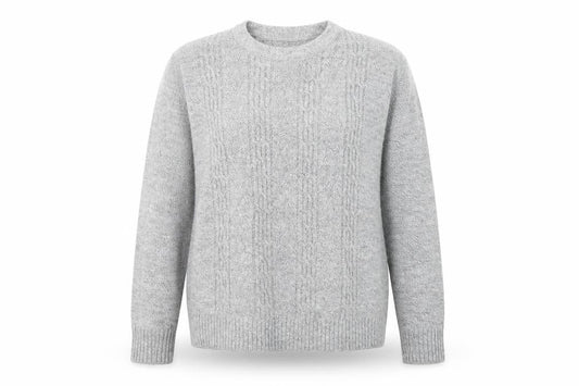 Womens UK Size S Pure & Natural Grey Pullover Jumper