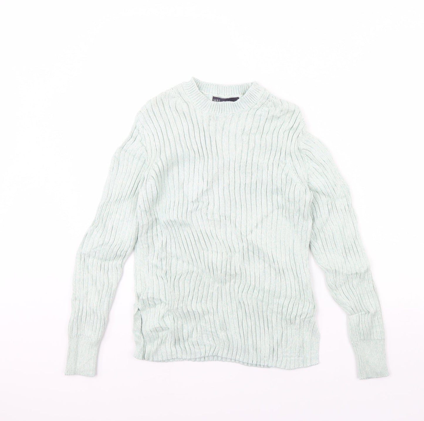 Womens UK Size 10 m&s Green Pullover Jumper