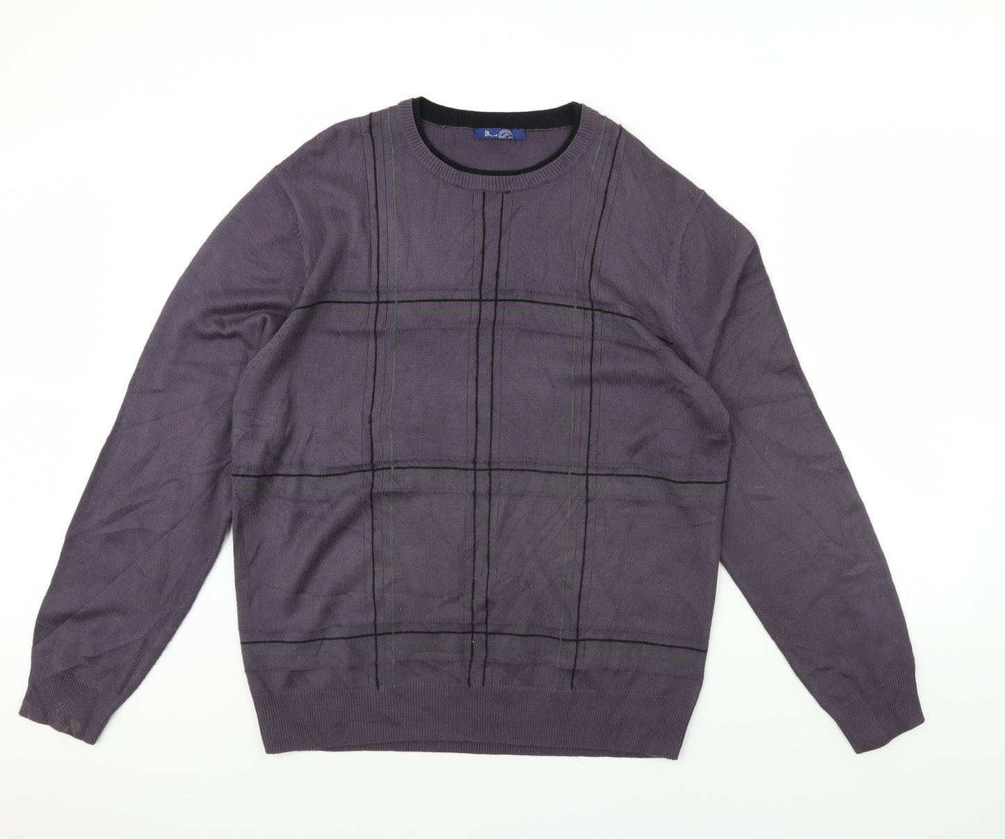 BHS Mens Purple   Pullover Jumper Size L