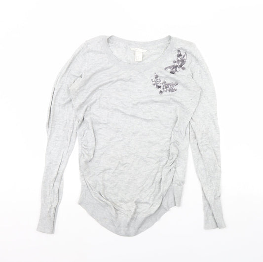 Womens UK Size M H&M Grey Pullover Jumper