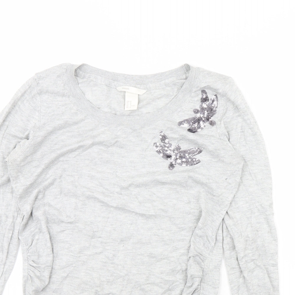Womens UK Size M H&M Grey Pullover Jumper