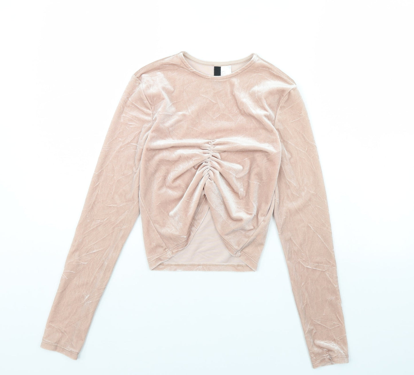 Womens UK Size S H&M Pink Basic T-Shirt
