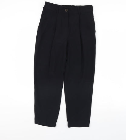 Womens UK Size 6 m&s Regular Fit  Black Trousers