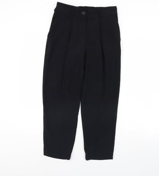 m&s Womens Black   Trousers  Size 6 L28 in