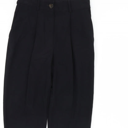 Womens UK Size 6 m&s Regular Fit  Black Trousers