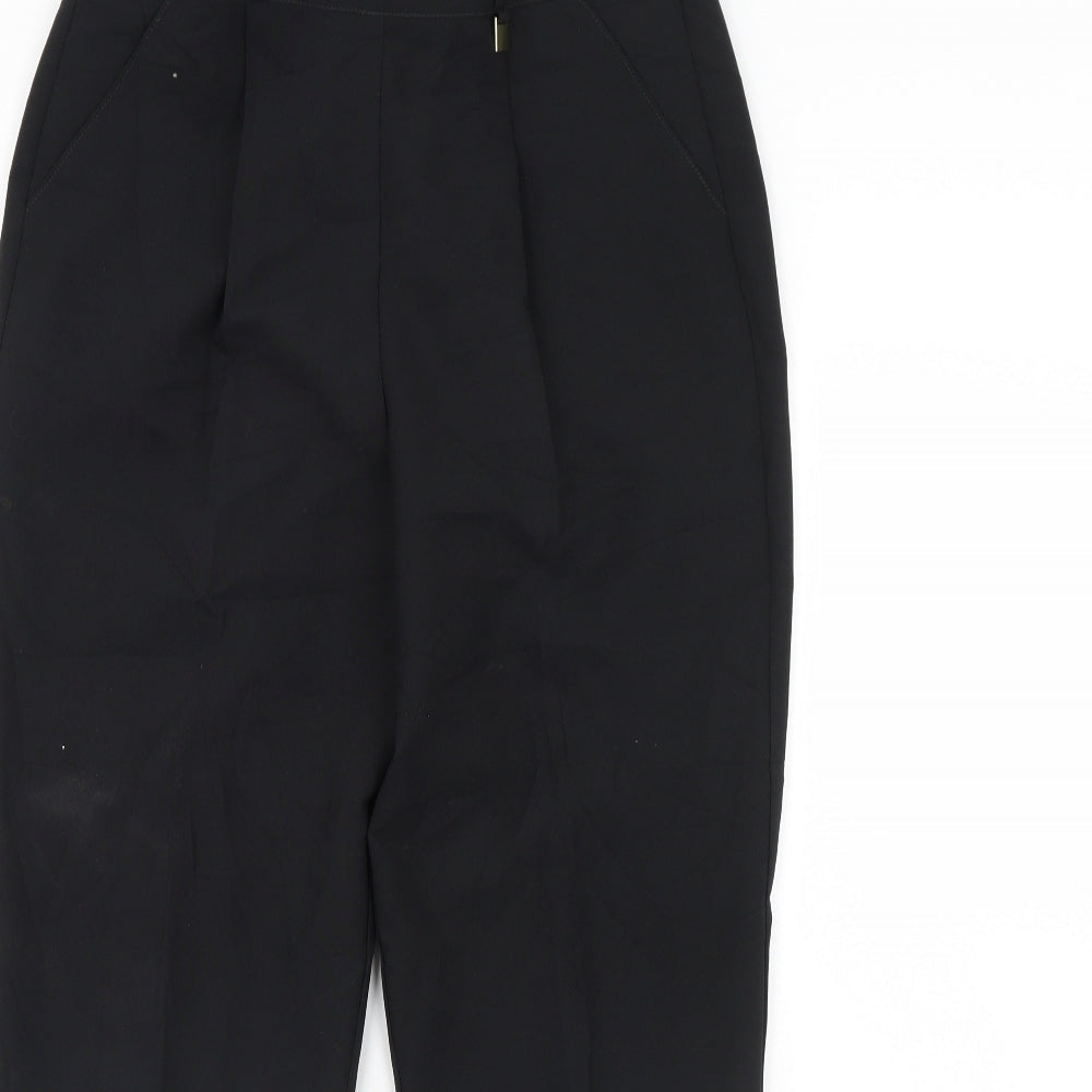 Womens UK Size 12 Classic Regular Fit Dress Pants Black Trousers