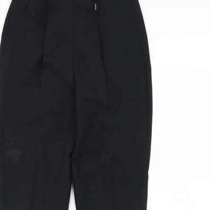 Womens UK Size 12 Classic Regular Fit Dress Pants Black Trousers