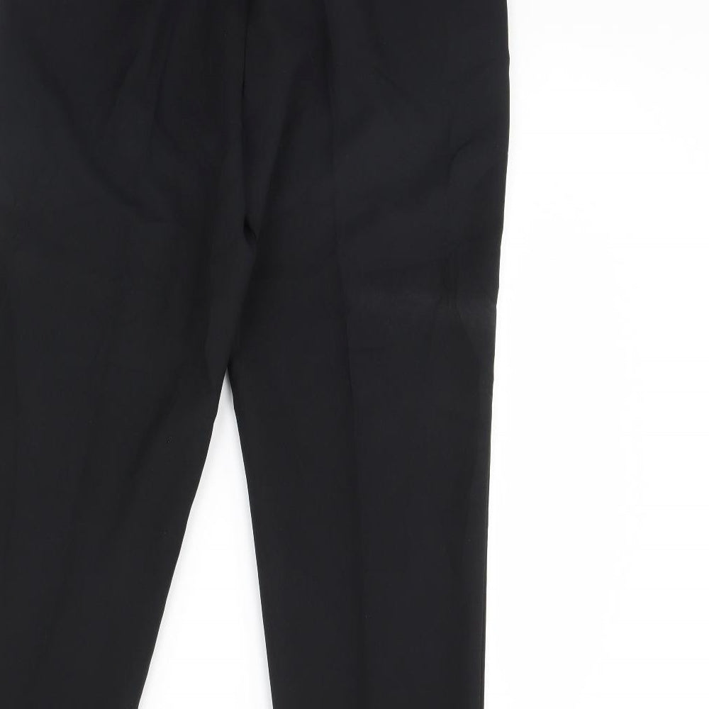 Womens UK Size 12 Classic Regular Fit Dress Pants Black Trousers
