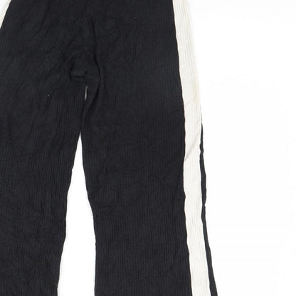 Womens UK Size XS Pull&Bear Regular Fit  Black Trousers
