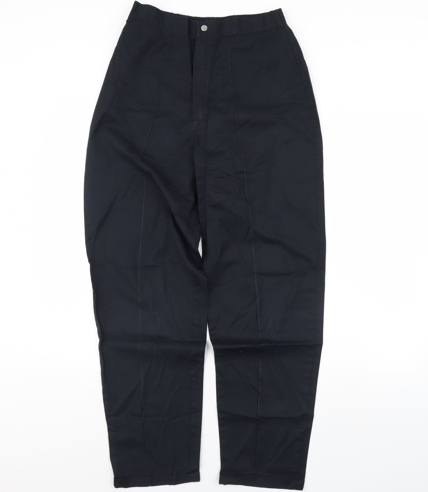 Womens UK Size 14 Preworn Regular Fit  Black Trousers