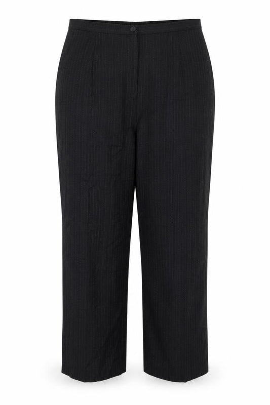 Womens UK Size 20 ELVI Regular Fit Dress Pants Black Trousers