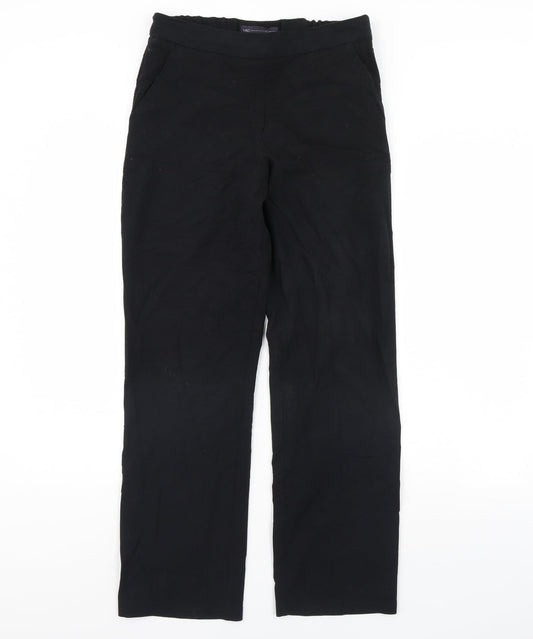m&s Womens Black   Dress Pants Trousers Size 8 L29 in