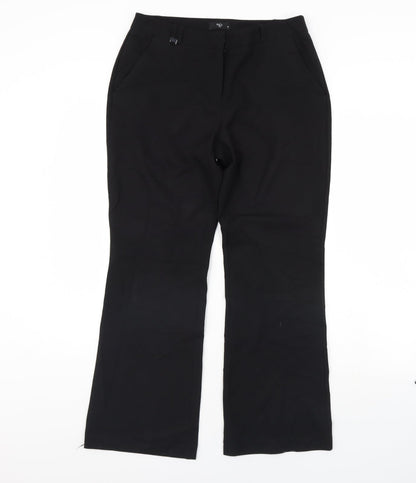 M&Co Womens Black   Dress Pants Trousers Size 10 L30 in