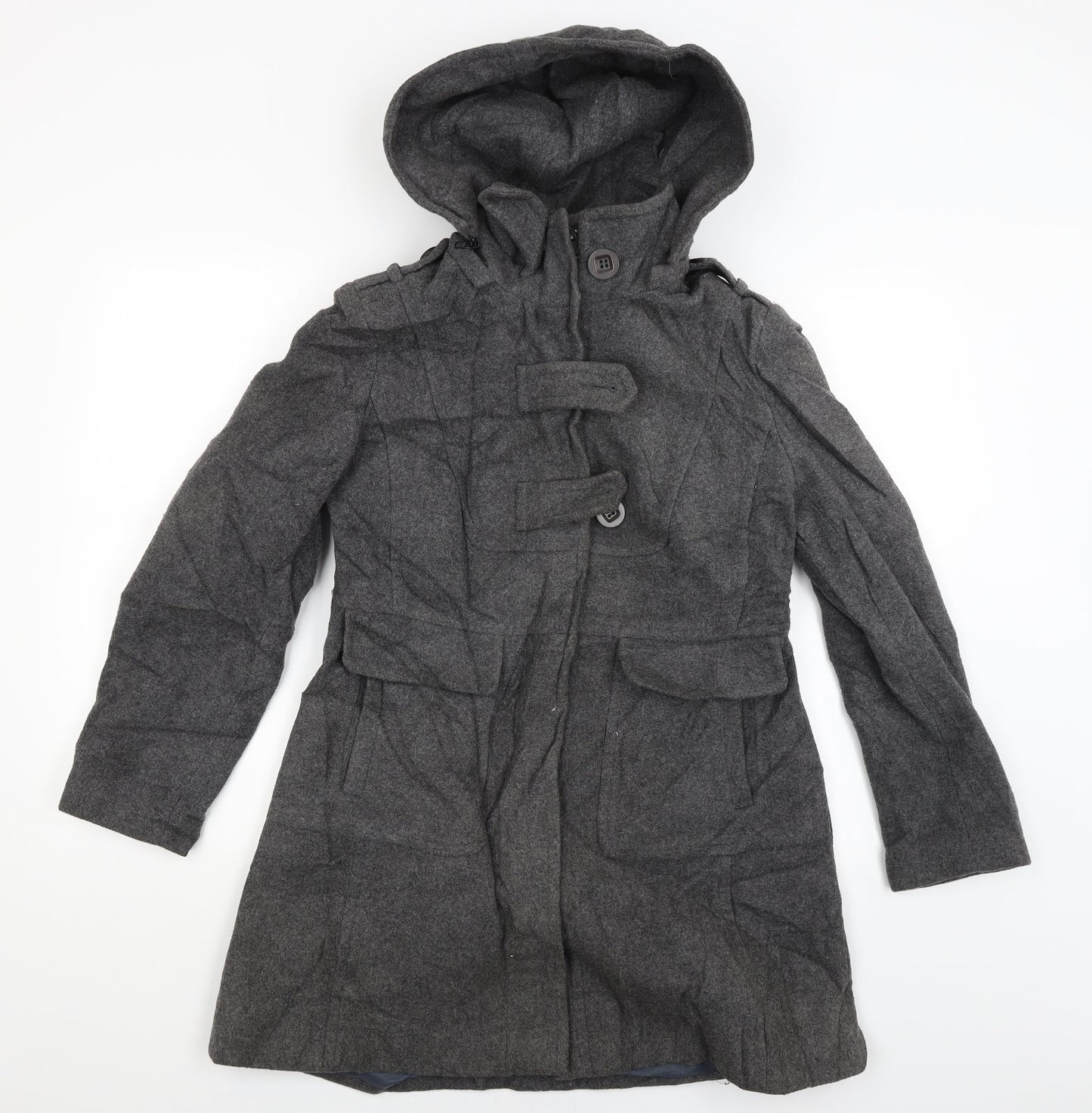 Womens UK Size 12 NEXT Grey Overcoat