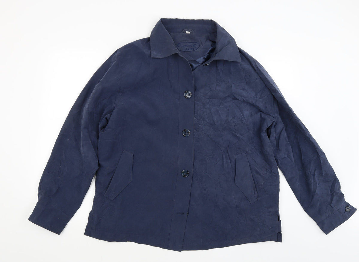 Charlotte James Womens Blue   Jacket Coat Size 18