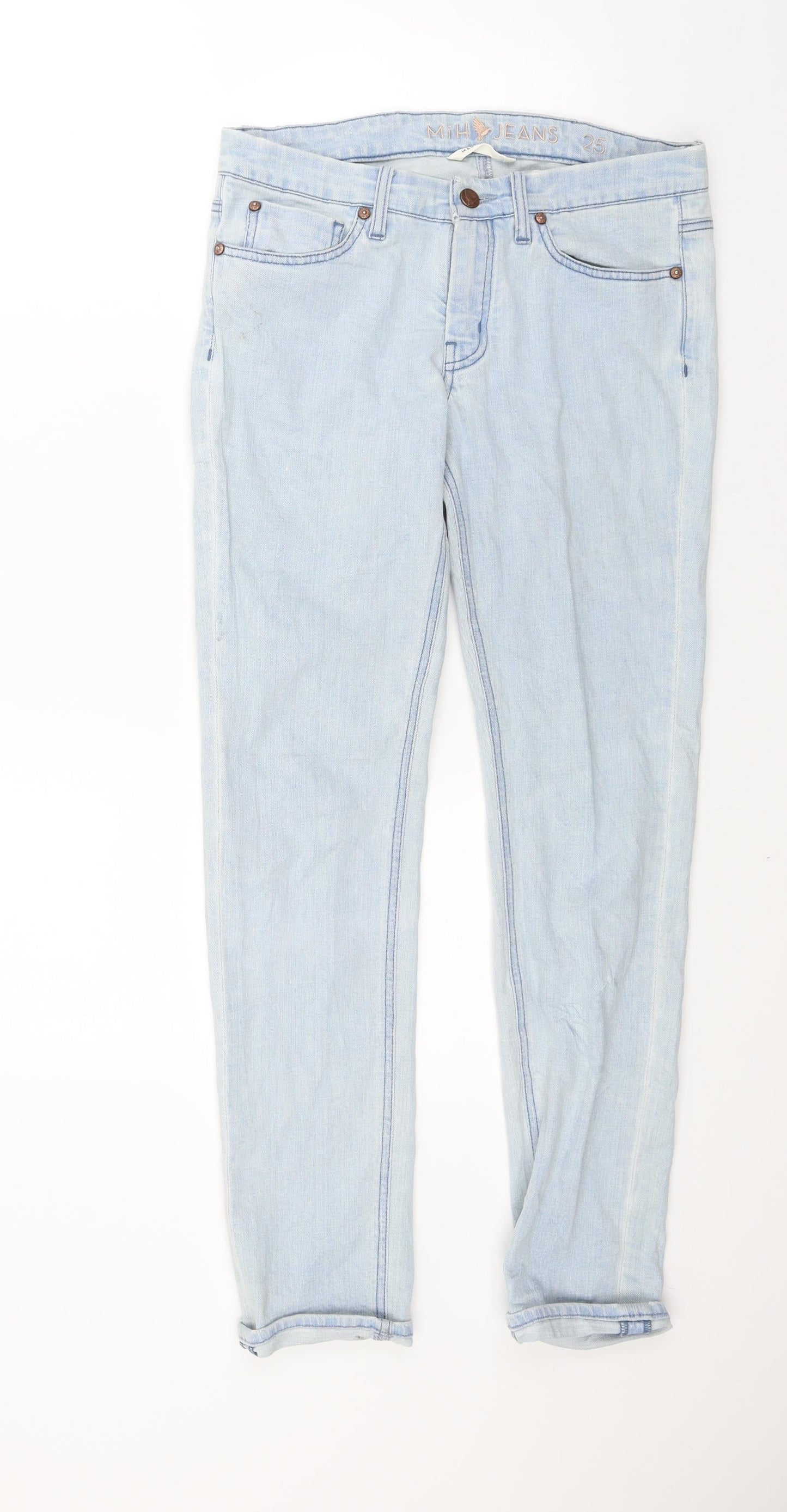 Breathless Womens Blue  Denim Skinny Jeans Size 28 in L27 in - Made in Italy