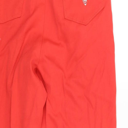 Wichile Womens Red   Capri Trousers Size 14 L25 in