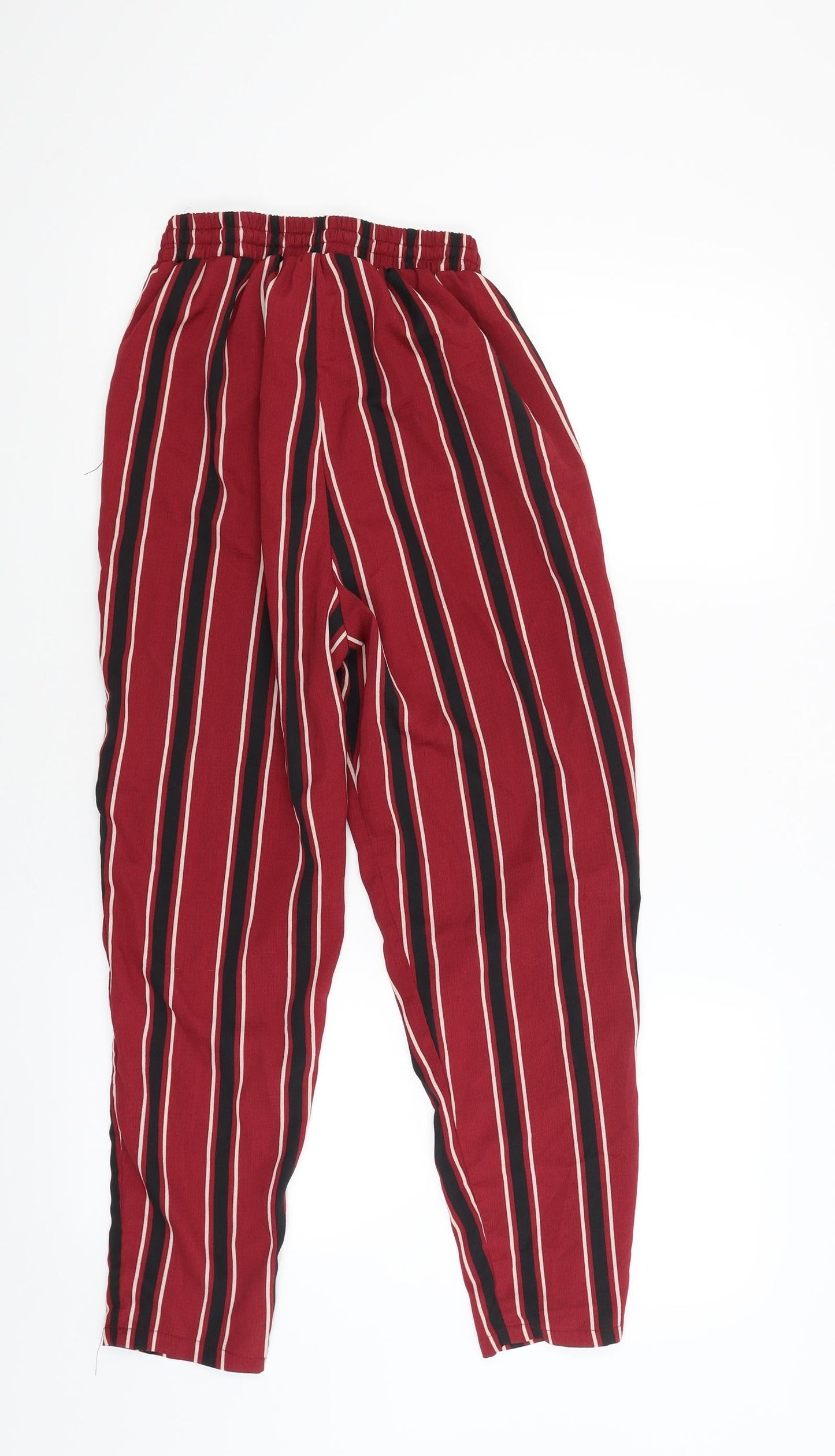 Womens UK Size 6 PRETTYLITTLETHING Regular Fit  Red Trousers