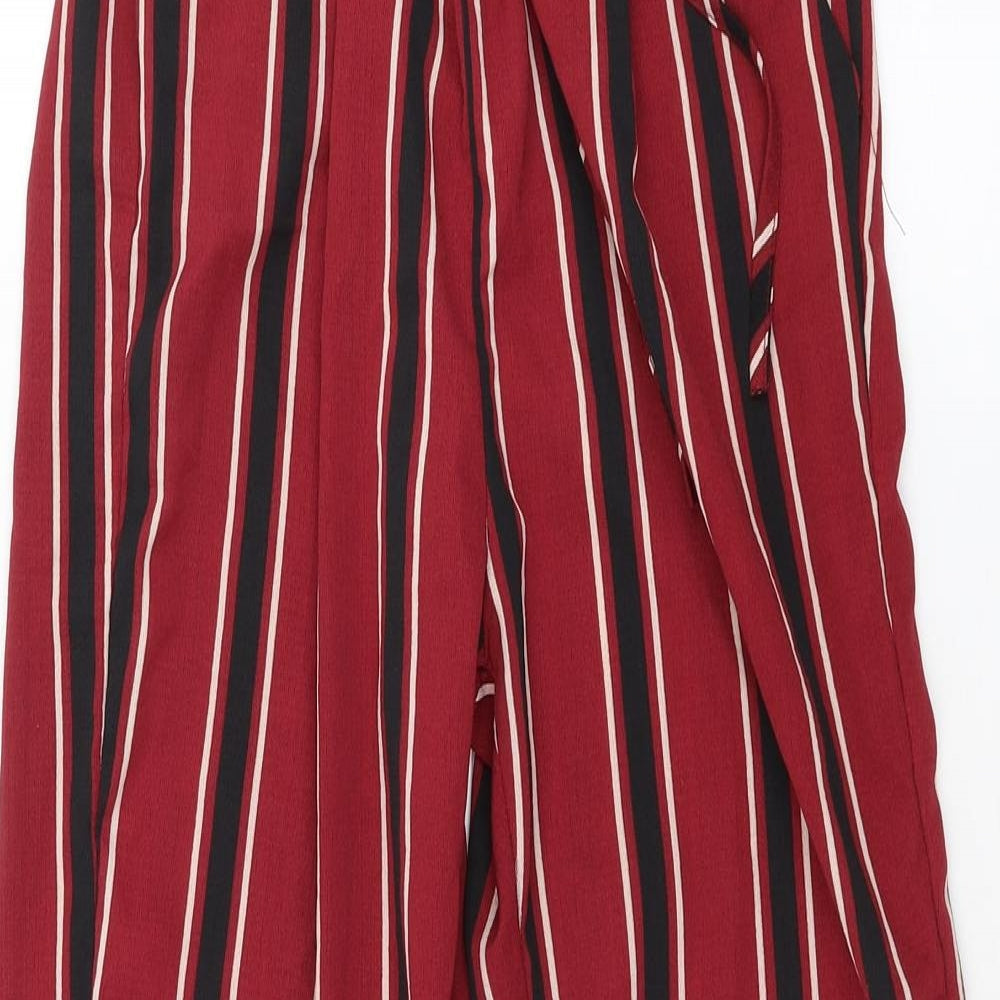 Womens UK Size 6 PRETTYLITTLETHING Regular Fit  Red Trousers