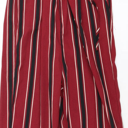 Womens UK Size 6 PRETTYLITTLETHING Regular Fit  Red Trousers