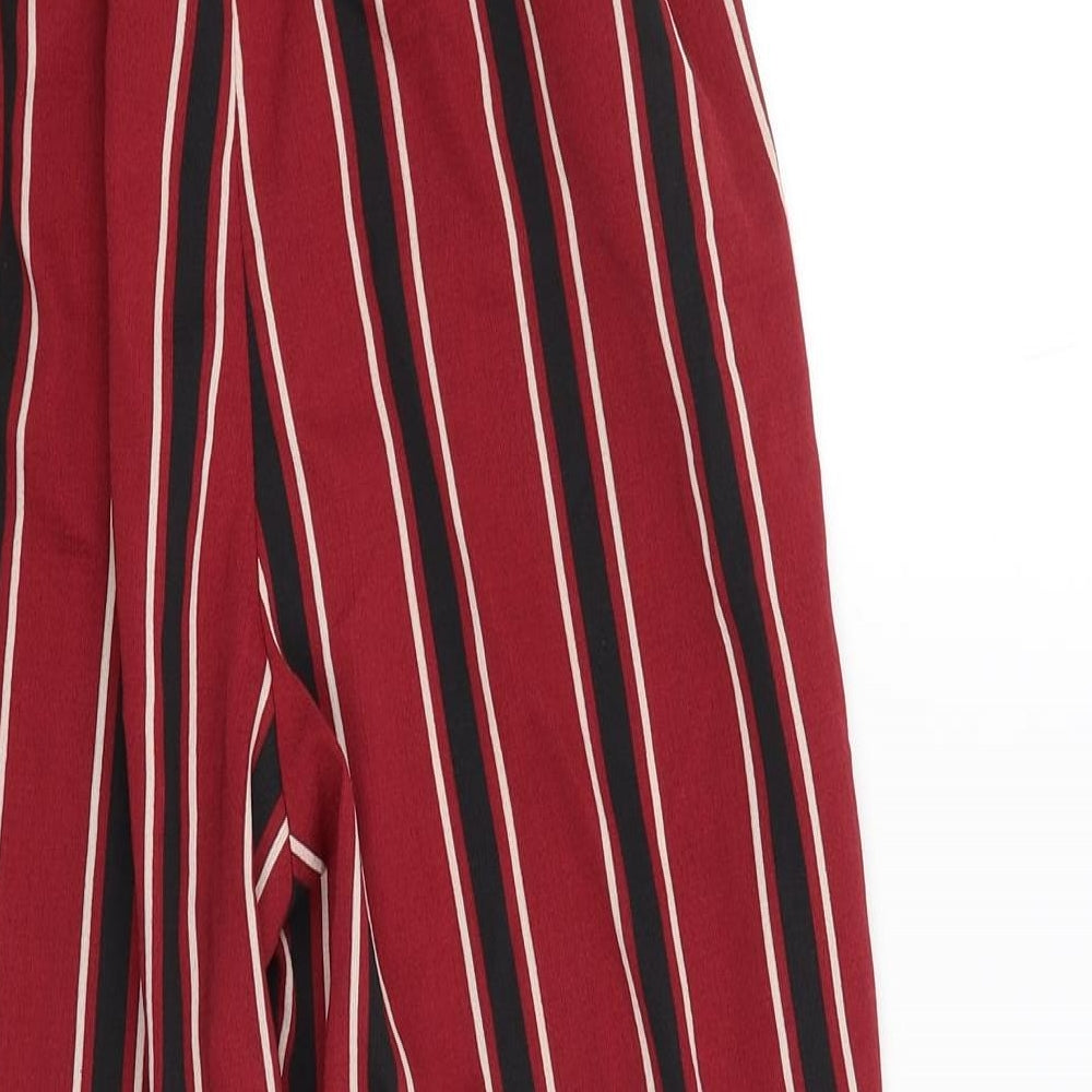 Womens UK Size 6 PRETTYLITTLETHING Regular Fit  Red Trousers
