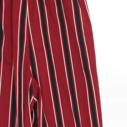 Womens UK Size 6 PRETTYLITTLETHING Regular Fit  Red Trousers
