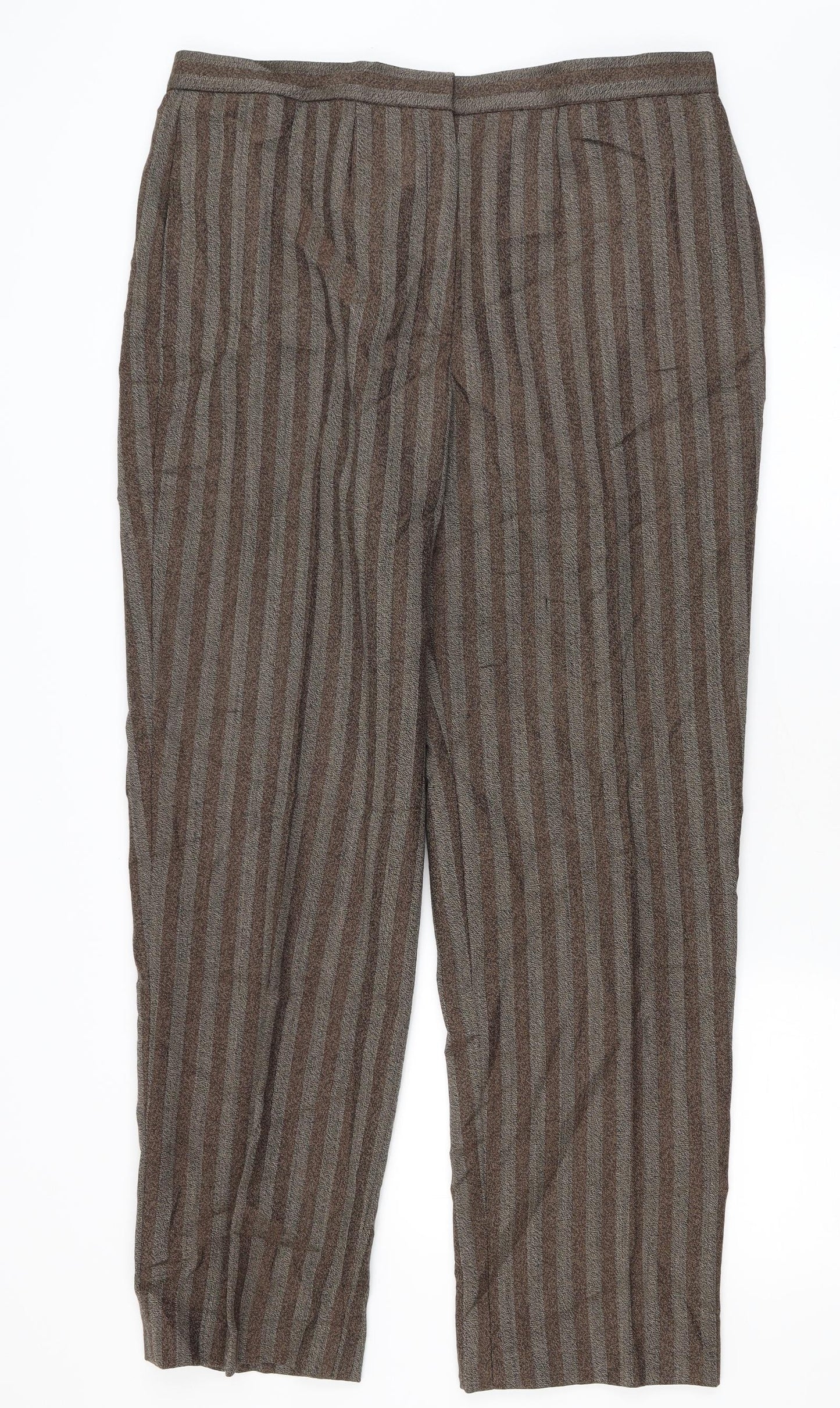 Womens UK Size 34 in Preworn Regular Fit  Brown Trousers