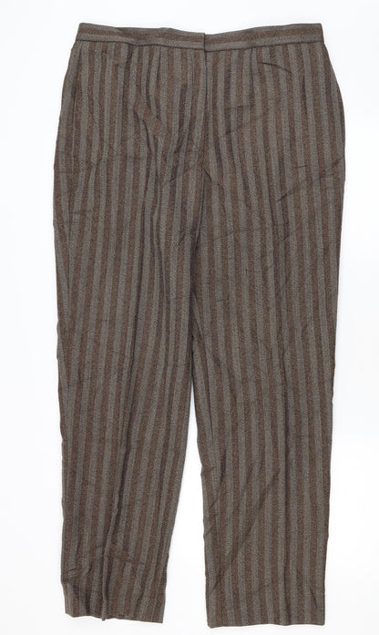 Womens UK Size 34 in Preworn Regular Fit  Brown Trousers