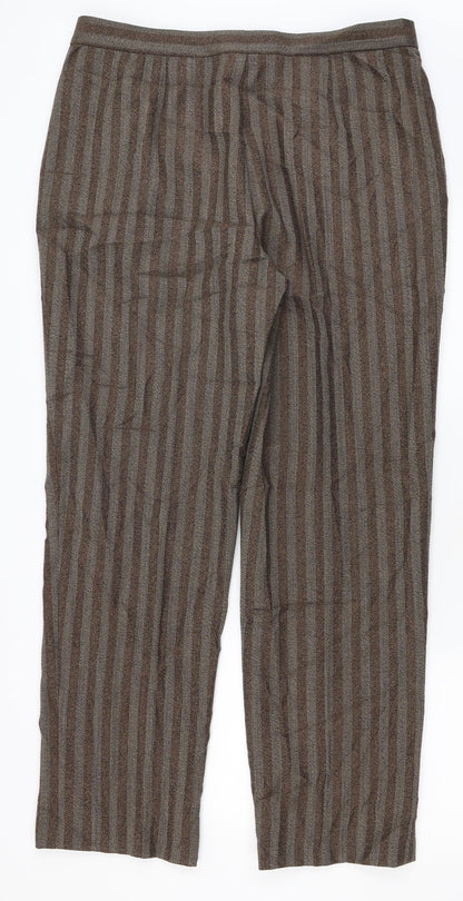 Womens UK Size 34 in Preworn Regular Fit  Brown Trousers