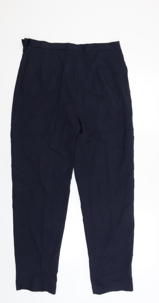 Womens UK Size 16 Sarah Hamilton Regular Fit  Blue Trousers