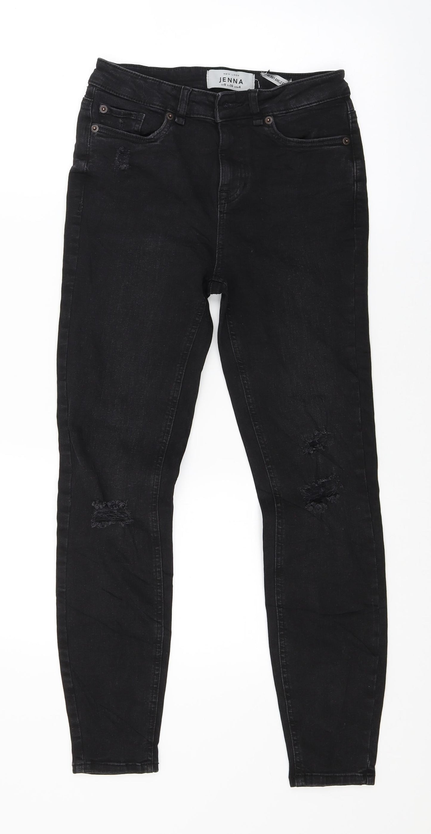 New Look Womens Black  Denim Skinny Jeans Size 8 L27 in