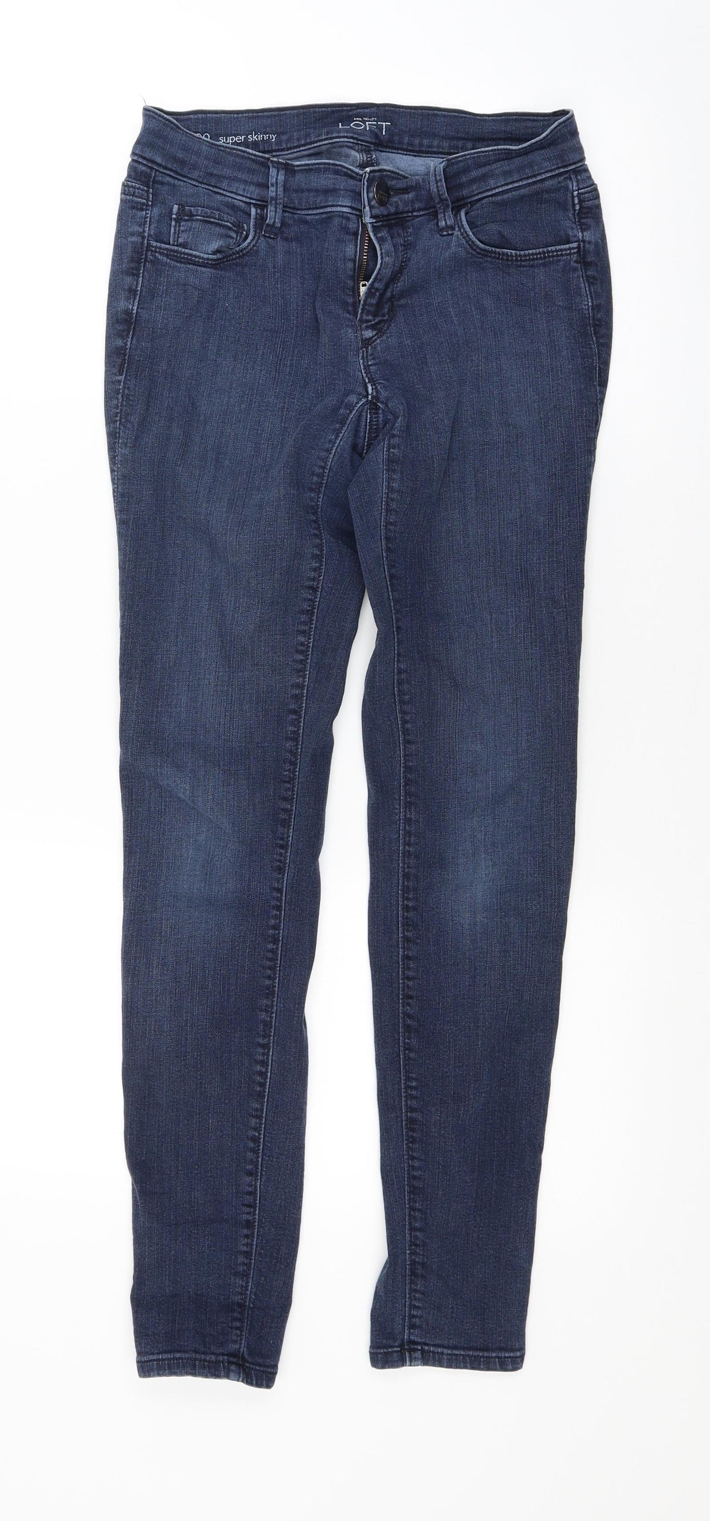 Womens UK Size 27 in LOFT Regular Fit Skinny Blue Jeans
