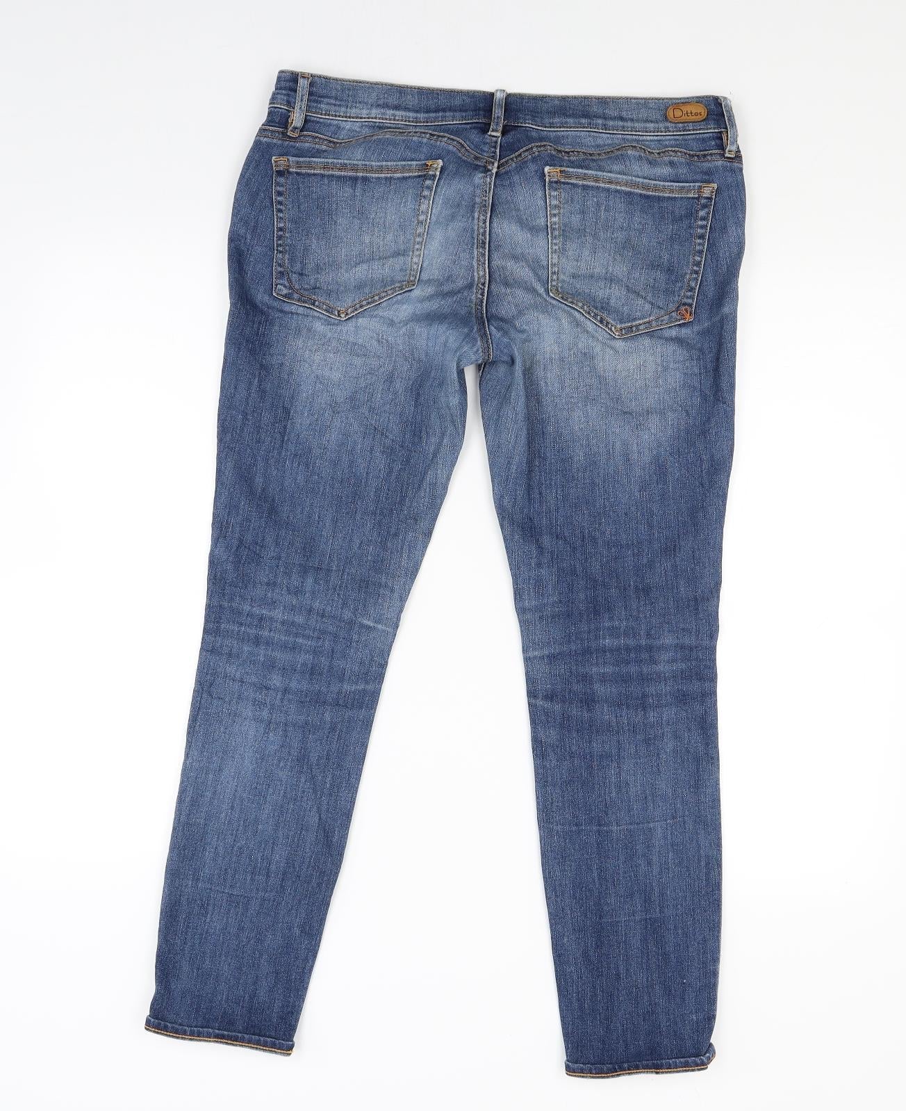 Dittos Womens Blue  Denim Skinny Jeans Size 30 in L26 in