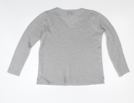 Womens UK Size M Matalan Grey Pullover Jumper